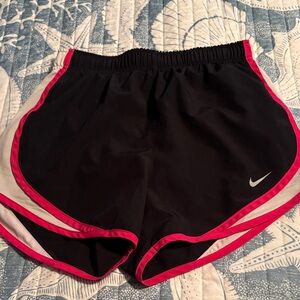 Nike Dri-Fit Women's Black Shorts with Pink Trim